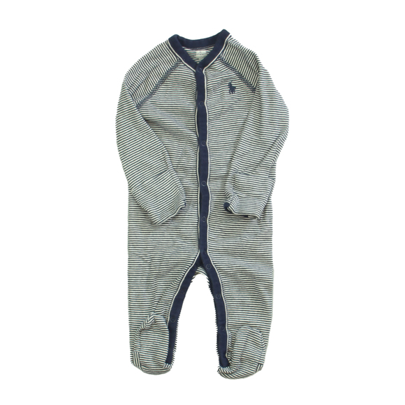 Ralph Lauren Other - Ralph Lauren Boys Blue | White | Stripes 1-piece footed Pajamas size: 6 Months